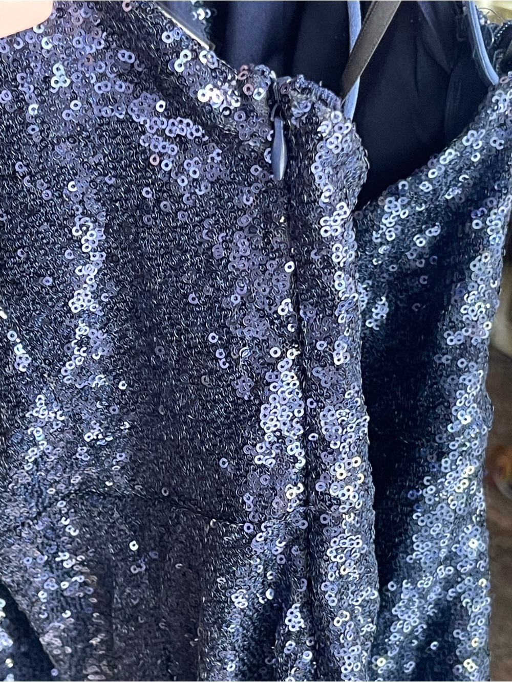 Hello Molly NWT Navy FASHION CAPITAL SEQUIN MINI DRESS - Picture 5 of 14